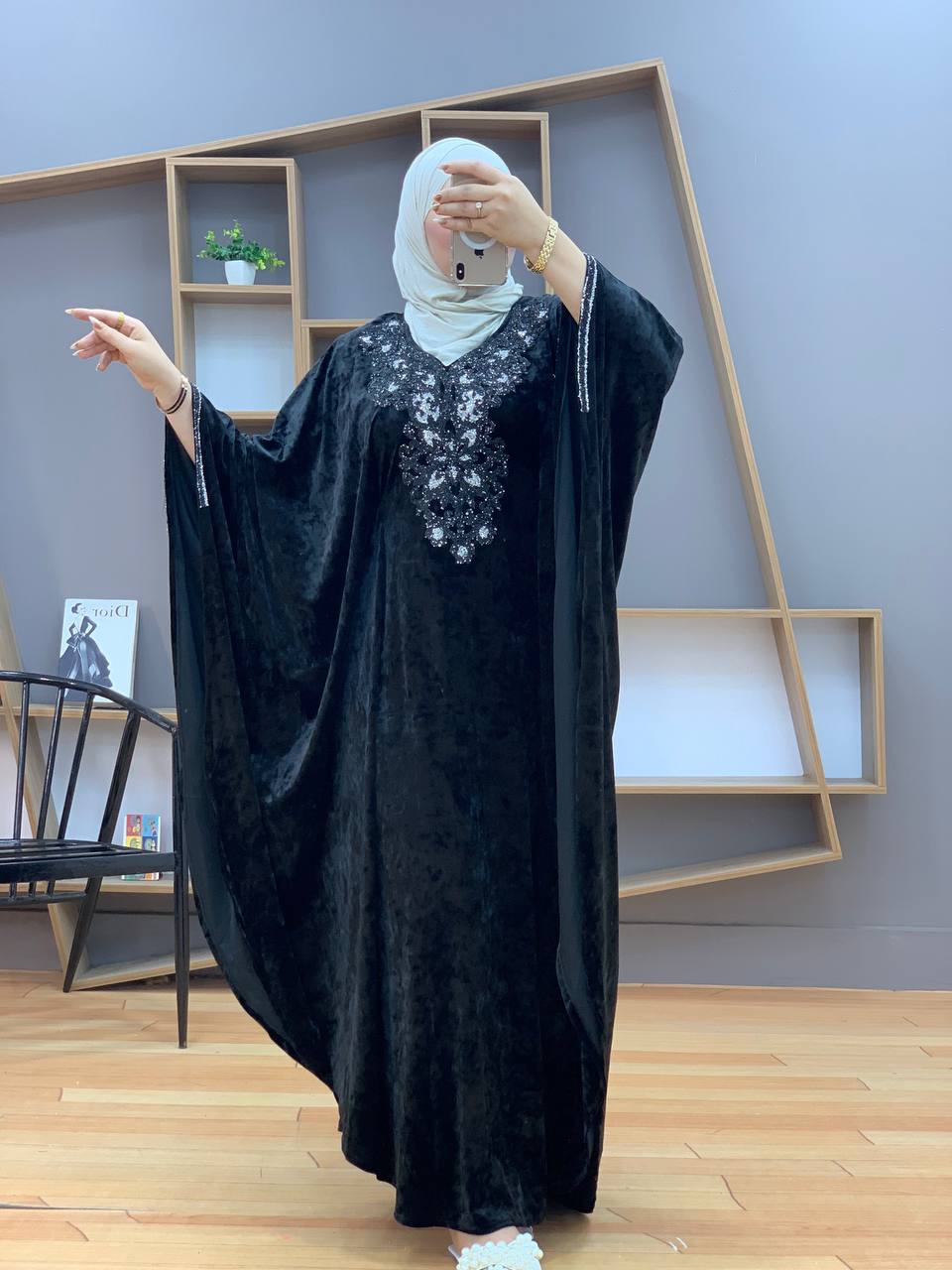 ملحفة خليجي قطيفة جنجاه