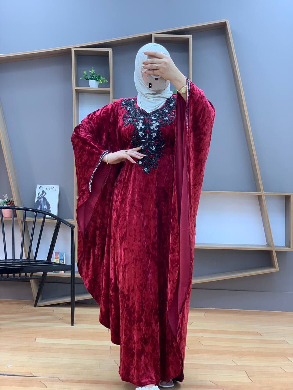 ملحفة خليجي قطيفة جنجاه