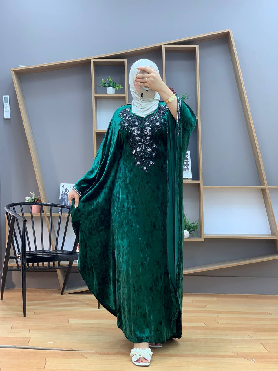 ملحفة خليجي قطيفة جنجاه